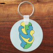 カーブの採用（黄、青、緑） キーホルダー (正面)