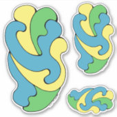 カーブの採用(黄、青、緑) シール (正面)