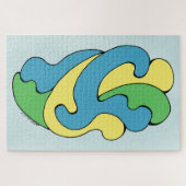 カーブの採用（黄、青、緑） ジグソーパズル (横)