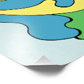 カーブの採用（黄、青、緑） フォトプリント            (角)