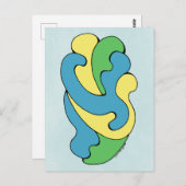 カーブの採用（黄、青、緑） ポストカード (正面/裏面)