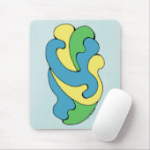 カーブの採用（黄、青、緑） マウスパッド (マウス)