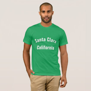 カーブを持つ都市のサンタクララカリフォルニア名 Tシャツ