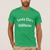 カーブを持つ都市のサンタクララカリフォルニア名 Tシャツ (正面)