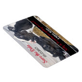 カーブキスをするウエディング日付を保存 マグネット (右側)