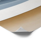 カーブスイープ – サンセットミニマインスパイアリストウェーブアート ポスター (角)