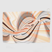 カーブデザイン付きスムースカラーテクスチャの「舌」 ゴルフタオル (横)