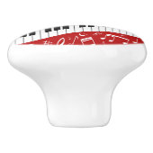 カーブピアノの鍵と音符 セラミックノブ (側面)