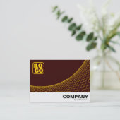 カーブフットテッド – ダークブラウンの琥珀 名刺 (スタンド正面)