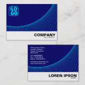 カーブフット – スカイブルー深いネイビーブルー 名刺 (正面/裏面)