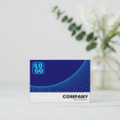 カーブフット – スカイブルー深いネイビーブルー 名刺 (スタンド正面)