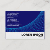 カーブフット – スカイブルー深いネイビーブルー 名刺 (裏面)