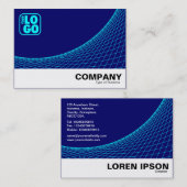 カーブフット – 水色深いNavy 名刺 (正面/裏面)