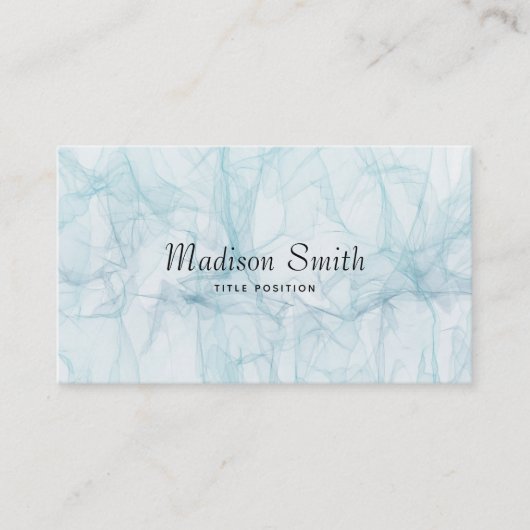 カーブブルー背景名刺 名刺 (正面)