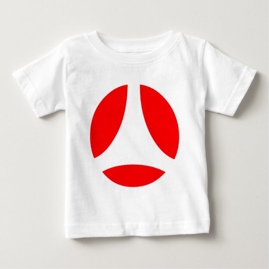 カーブボール矢印 ベビーTシャツ (正面)