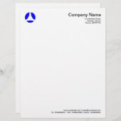 カーブボール – 青 レターヘッド (正面/裏面)