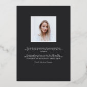 カーブ上で |フォイル卒業発表 箔招待状 (裏面)