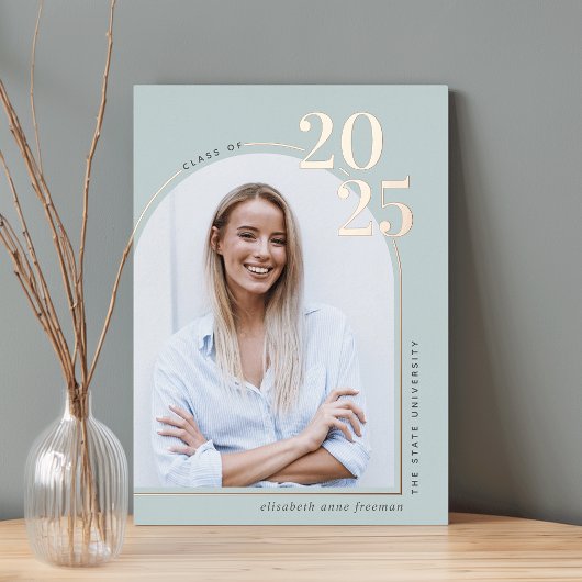 カーブ上で |フォイル卒業発表 箔招待状