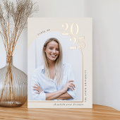 カーブ上で |フォイル卒業発表 箔招待状