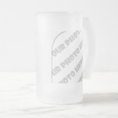 カーブ写真によって曇らされるステイン-あなた専有物を作成して下さい フロストグラスビールジョッキ (正面右)