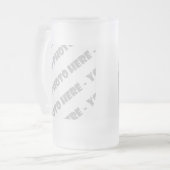 カーブ写真によって曇らされるステイン-あなた専有物を作成して下さい フロストグラスビールジョッキ (正面左)