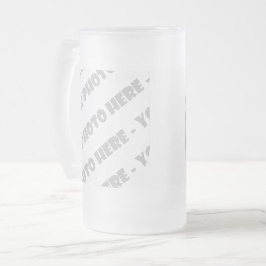 カーブ写真によって曇らされるステイン-あなた専有物を作成して下さい フロストグラスビールジョッキ (正面左)