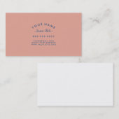 カーブ文字プロフェッショナルコーラルピンククラシックブルー 名刺 (正面/裏面)