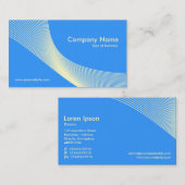 カーブ – クリーム・オン・ブルー3399FF 名刺 (正面/裏面)