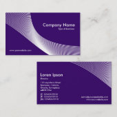 カーブ-濃紫色の330066の白 名刺 (正面/裏面)