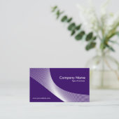 カーブ-濃紫色の330066の白 名刺 (スタンド正面)