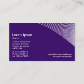 カーブ-濃紫色の330066の白 名刺 (裏面)