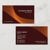 カーブ-焦茶330000のオレンジ 名刺 (正面/裏面)
