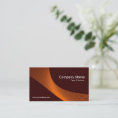 カーブ-焦茶330000のオレンジ 名刺 (スタンド正面)