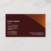 カーブ-焦茶330000のオレンジ 名刺 (裏面)