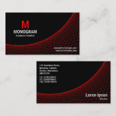 カーブ-赤（黒） 名刺 (正面/裏面)