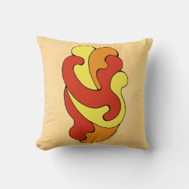 カーブ（黄色、赤、オレンジ）を採用してピロを投げる クッション