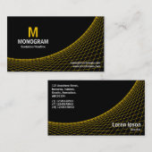 カーブ – 黒のオレンジ 名刺 (正面/裏面)