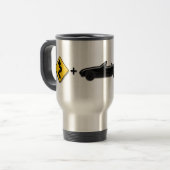 カーブ + MX5 =おもしろいのマグまたはコップ トラベルマグ (正面左)