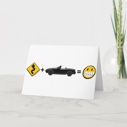 カーブ + MX5 =おもしろい カード (正面)