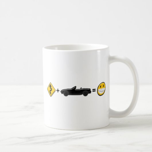 カーブ + MX5 =おもしろい コーヒーマグカップ (右)
