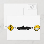 カーブ+ MX5 =おもしろい ポストカード (正面/裏面)