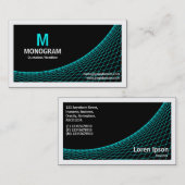 カーブII – シアン（黒） 名刺 (正面/裏面)