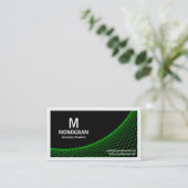 カーブII – 黒のシルバーグレー 名刺 (スタンド正面)