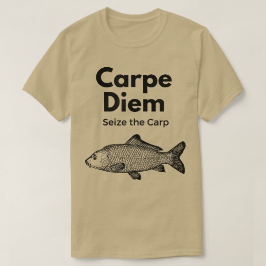 カープディエムは鯉を押収魚釣り, おもしろい279 Tシャツ (デザイン正面)