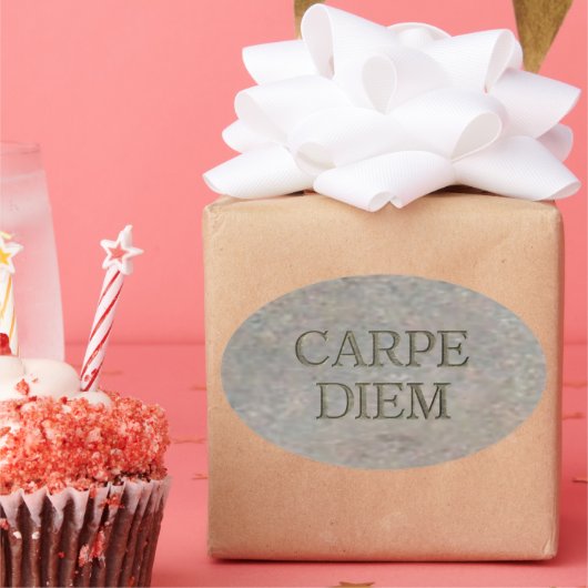 カープディエムストーン楕円形の大きなシール 楕円形シール (パーティー)