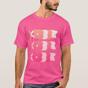 カープ日本のコイ漢字鯉登国旗 Tシャツ