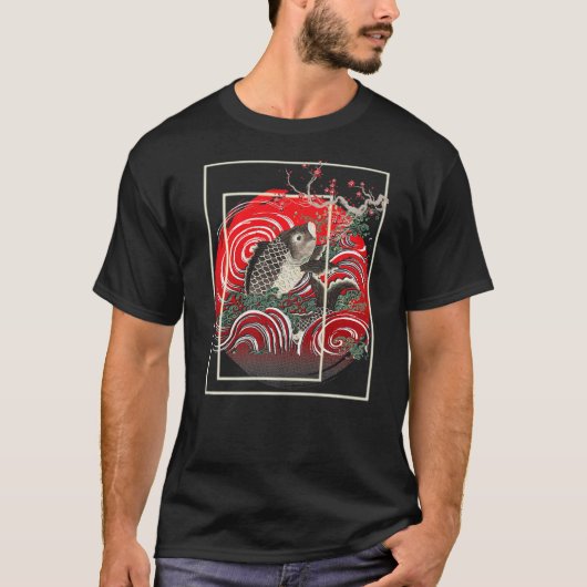カープ日本のフィッシュ日本のコイ Tシャツ (正面)