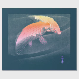 カープ日本のブルーラッピング紙のプリント ラッピングペーパー