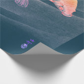 カープ日本のブルーラッピング紙のプリント ラッピングペーパー (角)