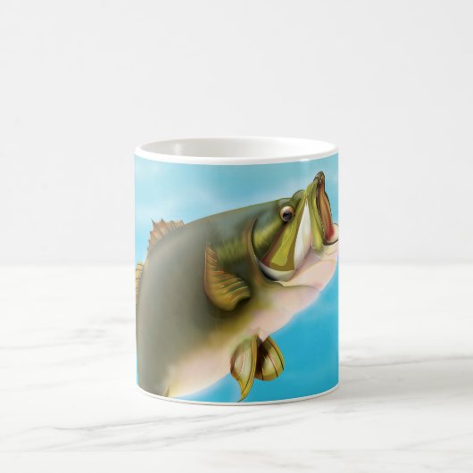 カープ魚釣り コーヒーマグカップ (中央)